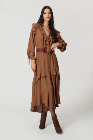 Vestido Babados Trimix