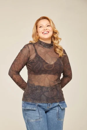 BLUSA TULE MANGA COMPRIDA PREMIUM