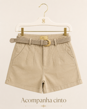 SHORTS DE SARJA COM CINTO ELIANA
