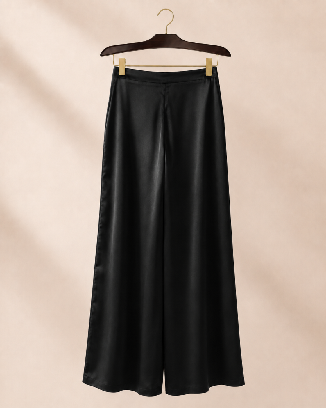 Calça Pantalona Cetim - Preto