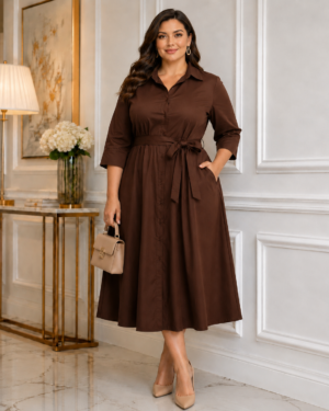 VESTIDO CHEMISE MIDI ANA