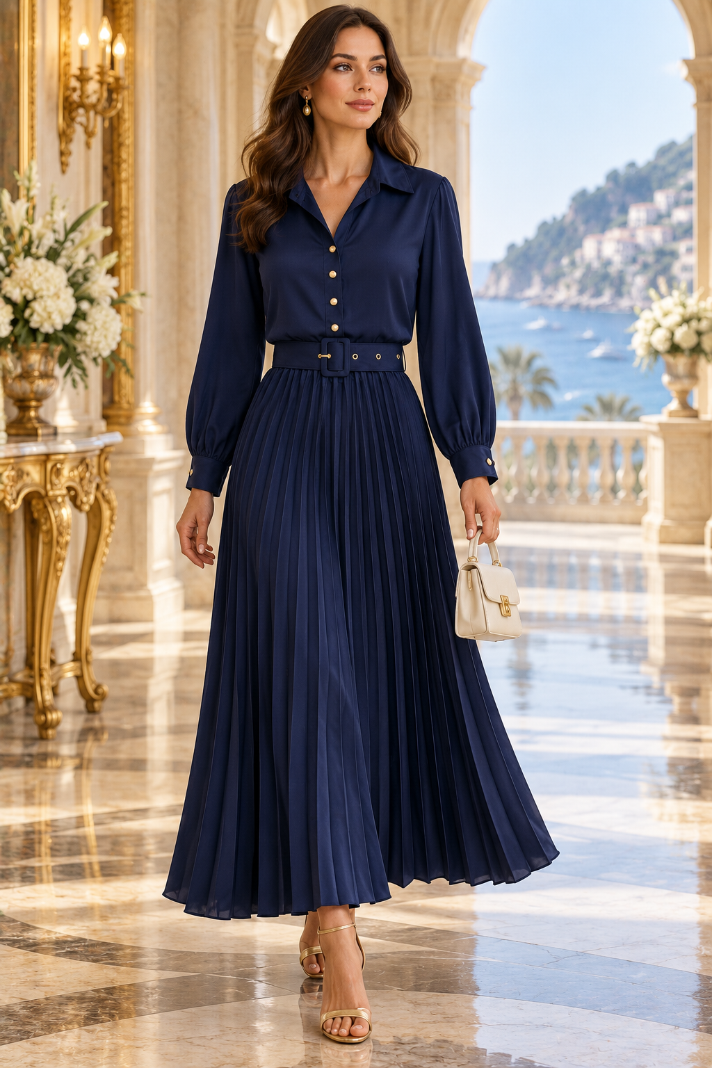 Vestido Longo Plissado Dubai - Image 3